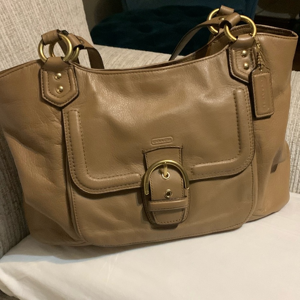 COACH Campbell Leather Carryall Shoulder Bag